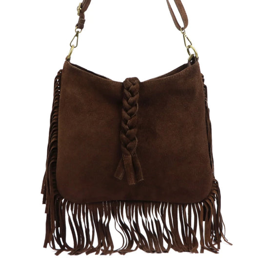 Bolso piel trenza