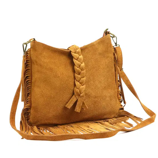 Bolso piel trenza