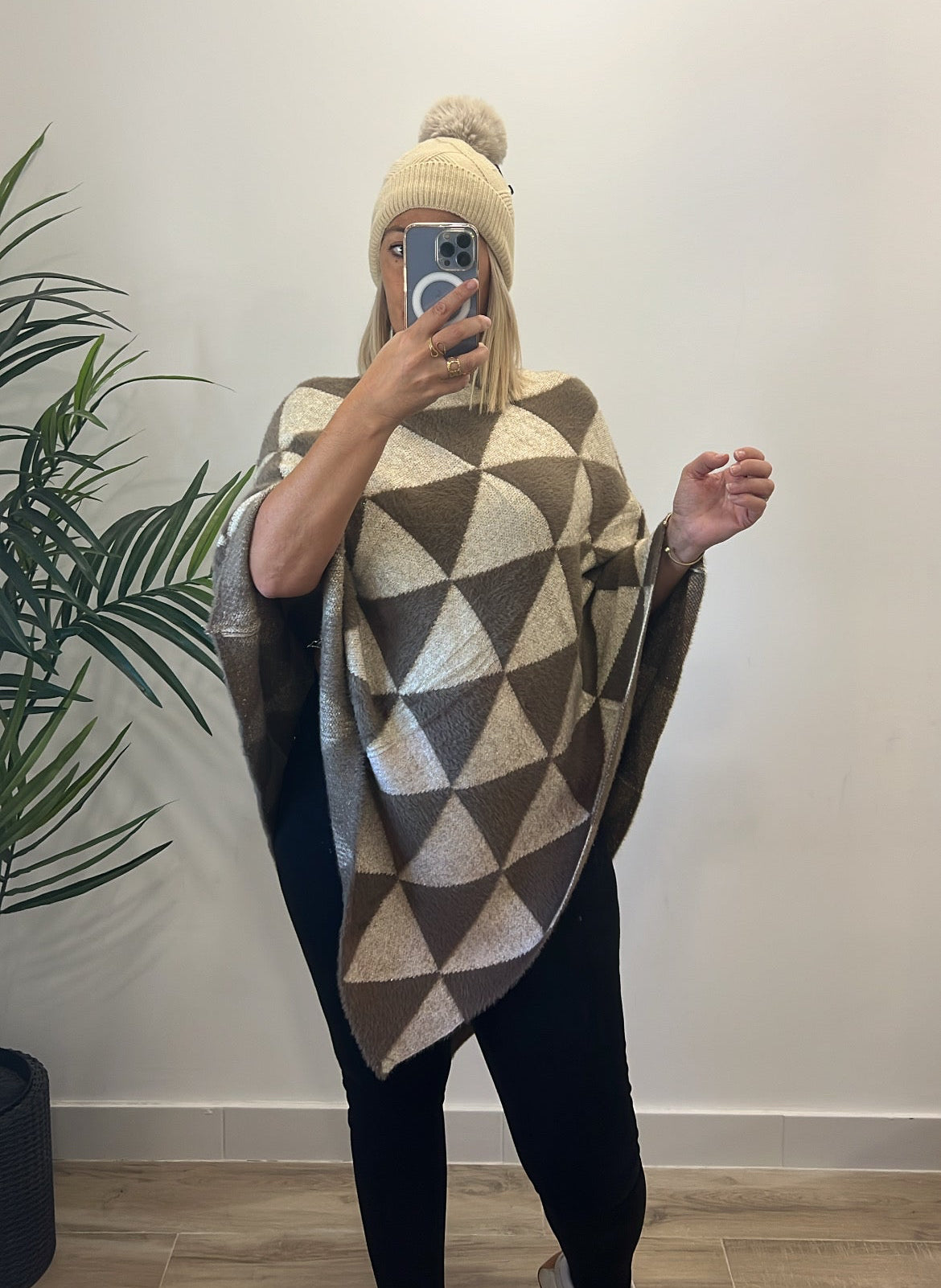Poncho estampado