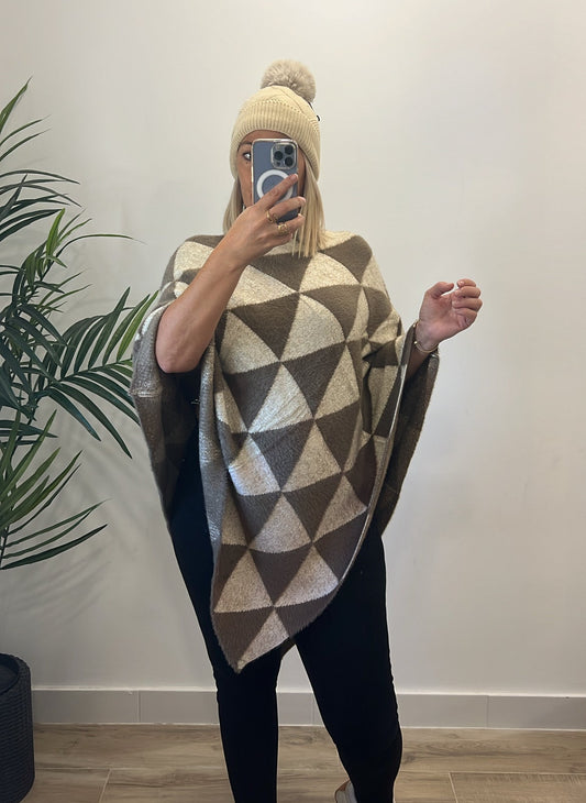 Poncho estampado