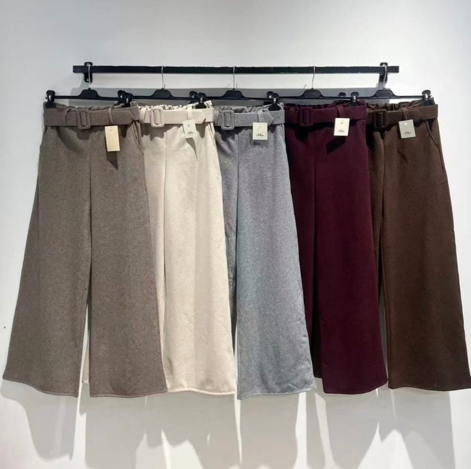 Pantalón ancho de paño