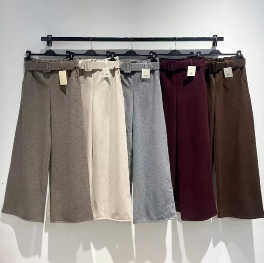 Pantalón ancho de paño