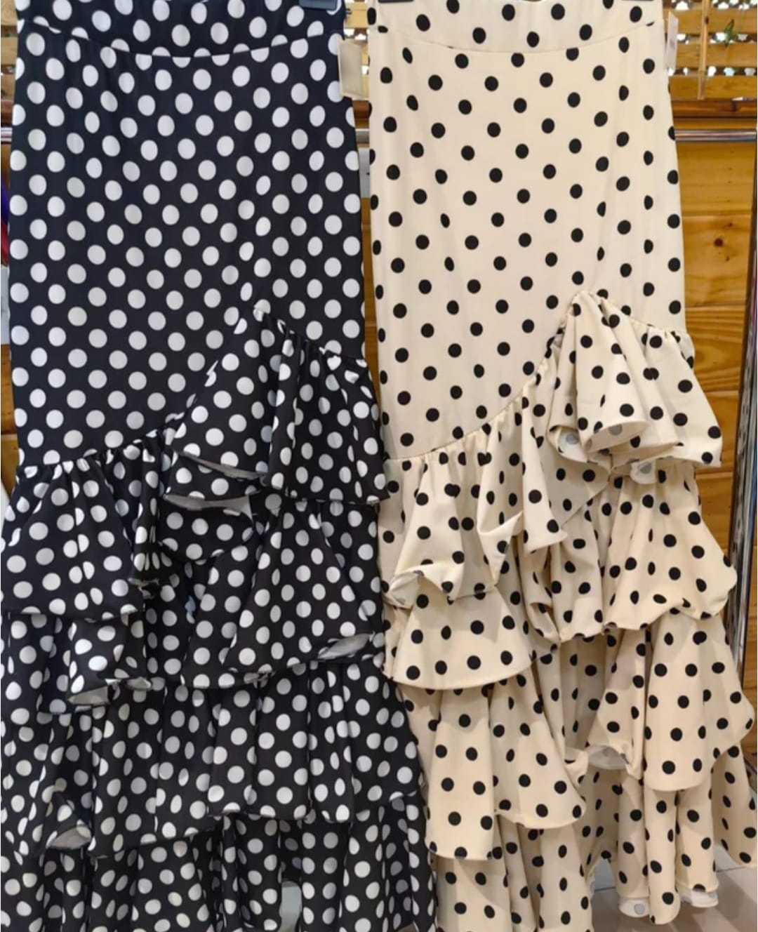 Polka dot flamenco skirt