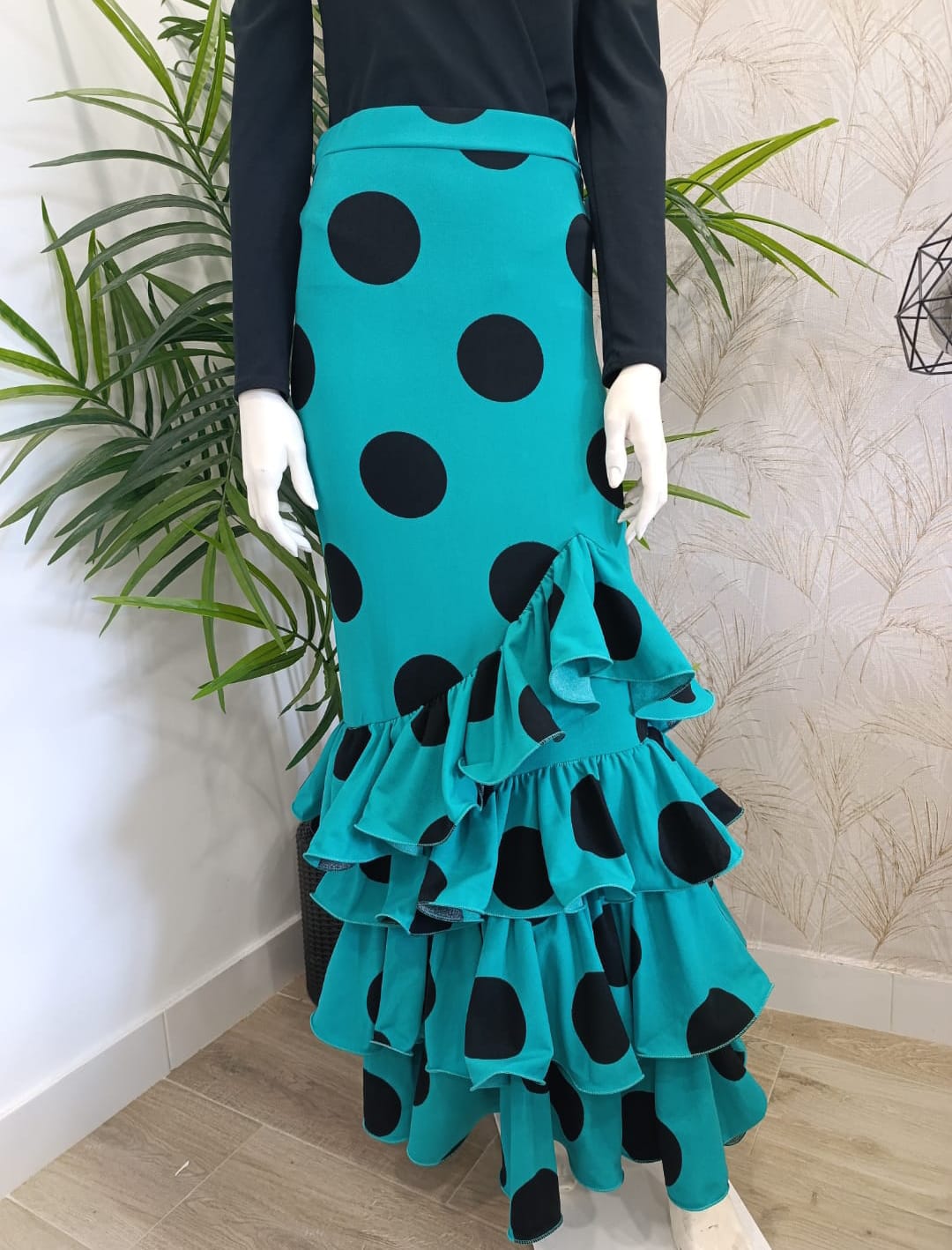 Falda flamenca lunares grandes