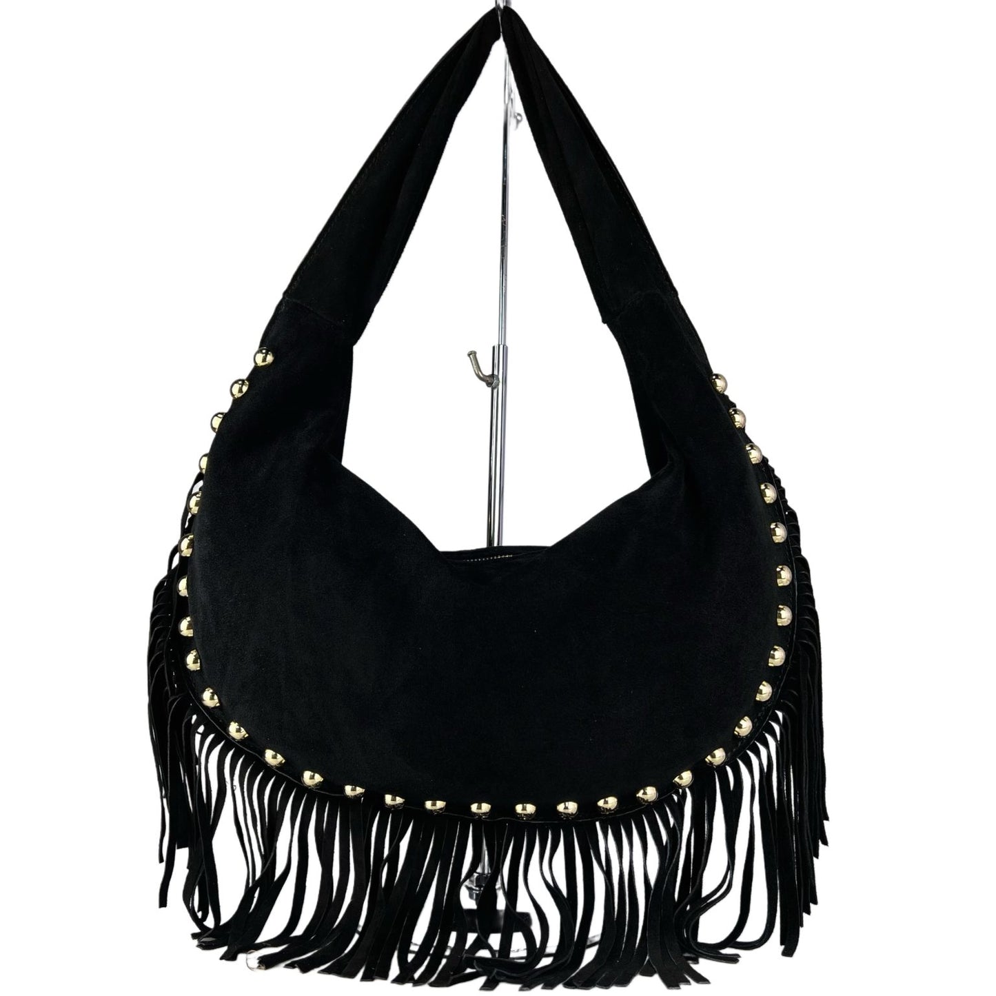 Media luna piel tachuelas