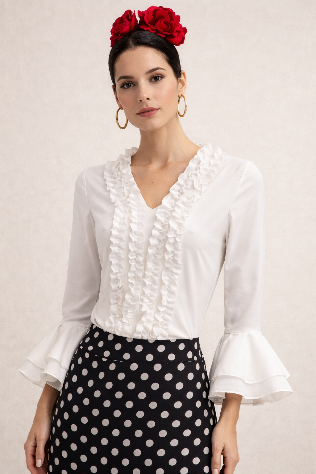 Flamenco shirt with ruffles