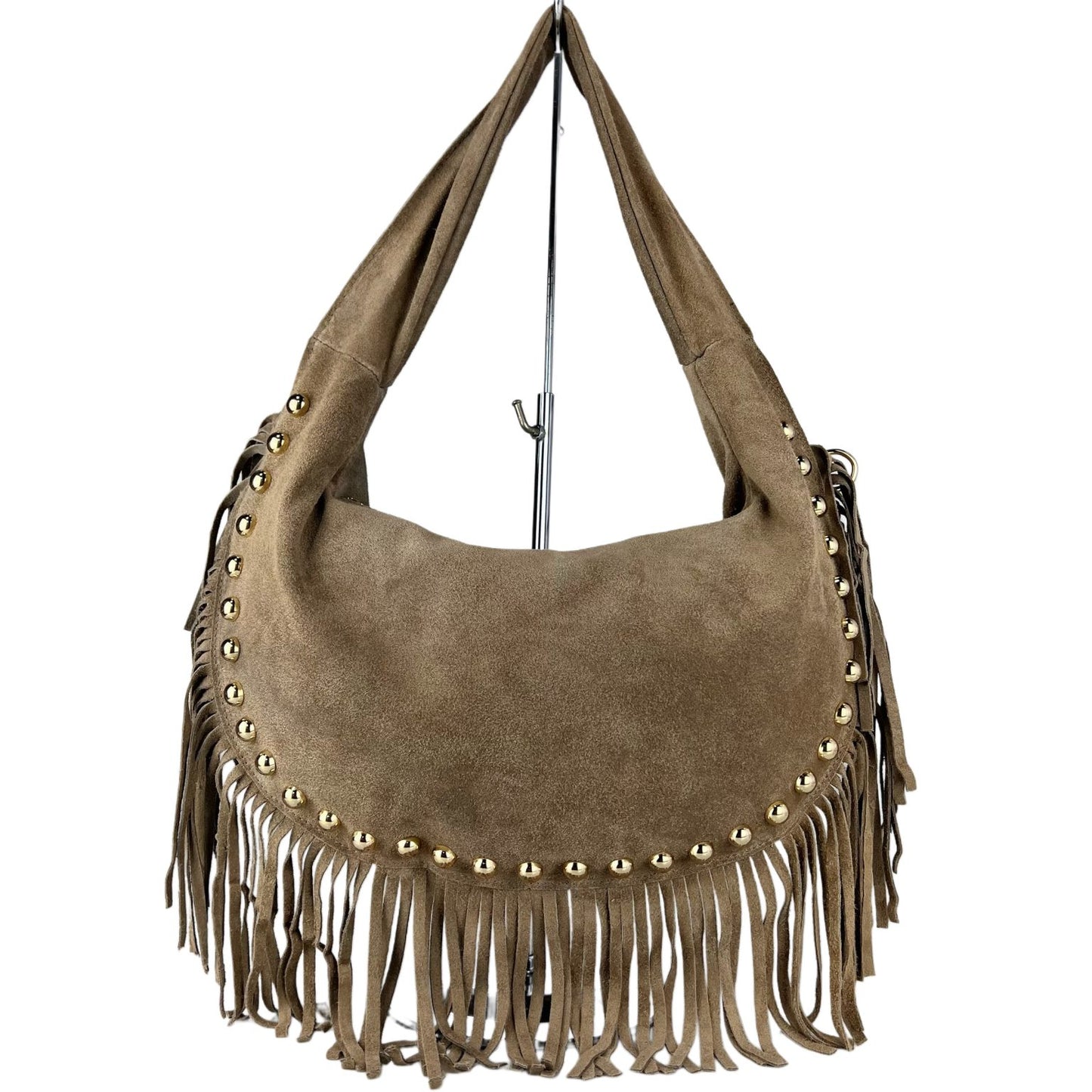 Media luna piel tachuelas