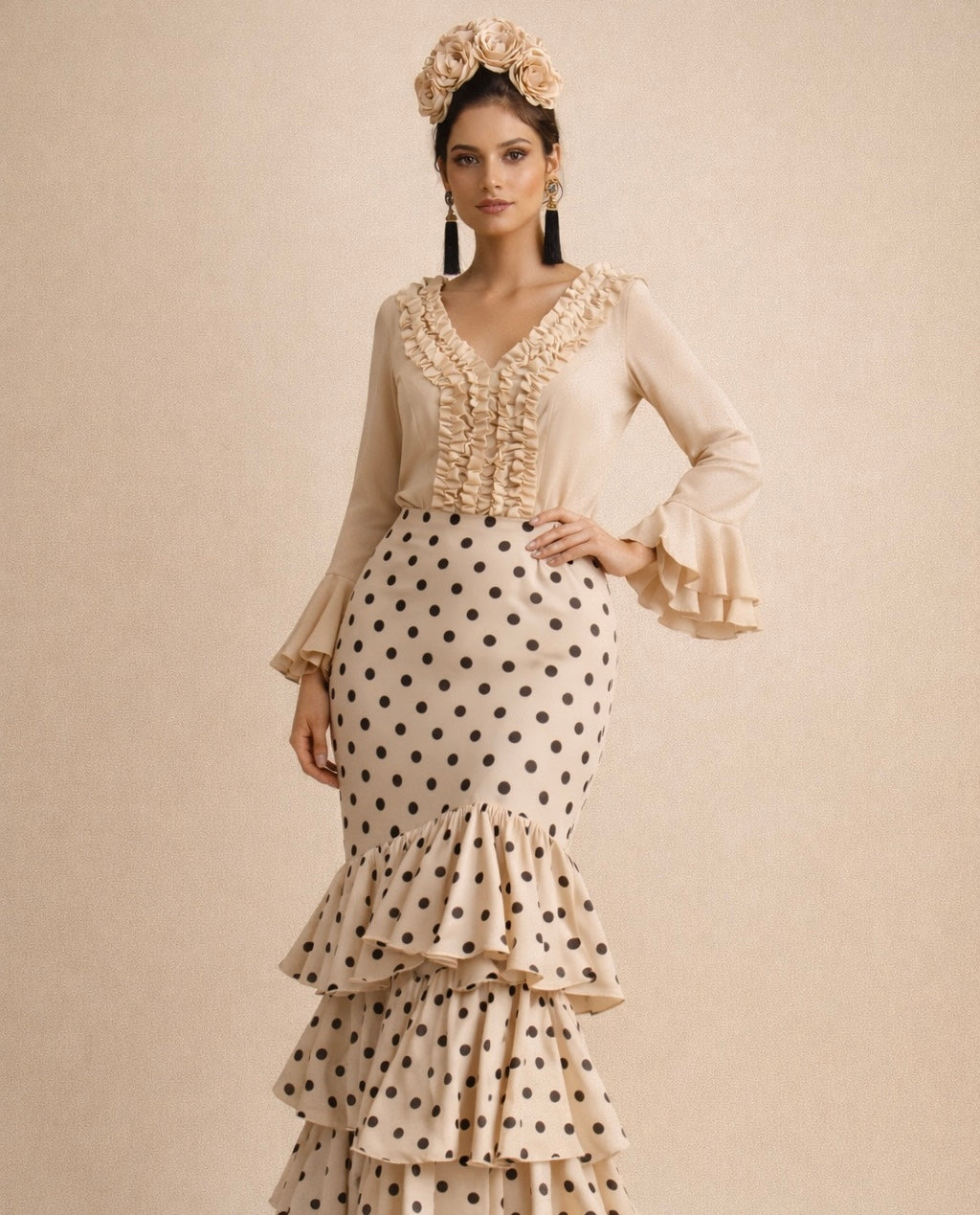 Falda flamenca lunares