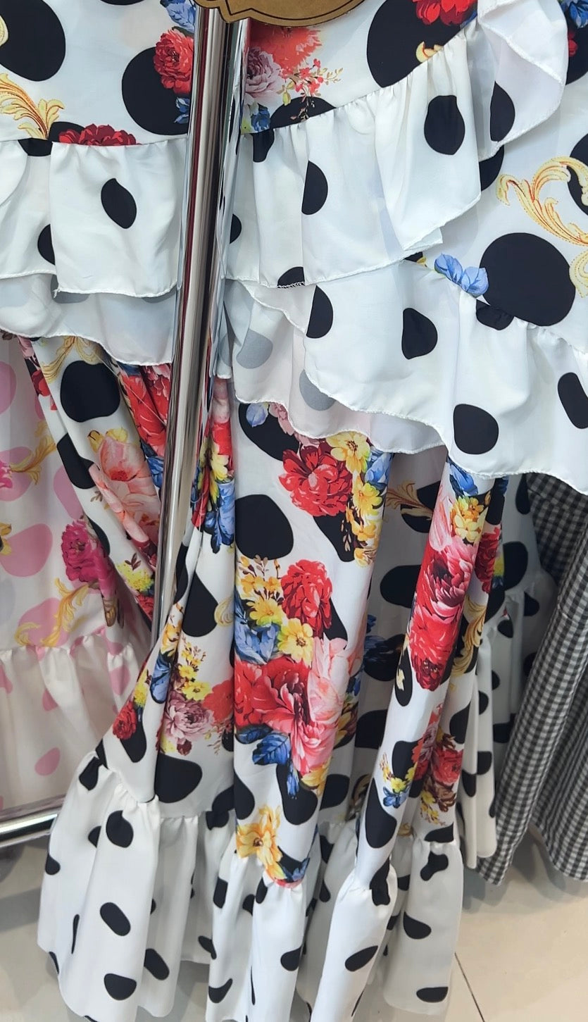 Conjunto Falda y Piquillo - Flores