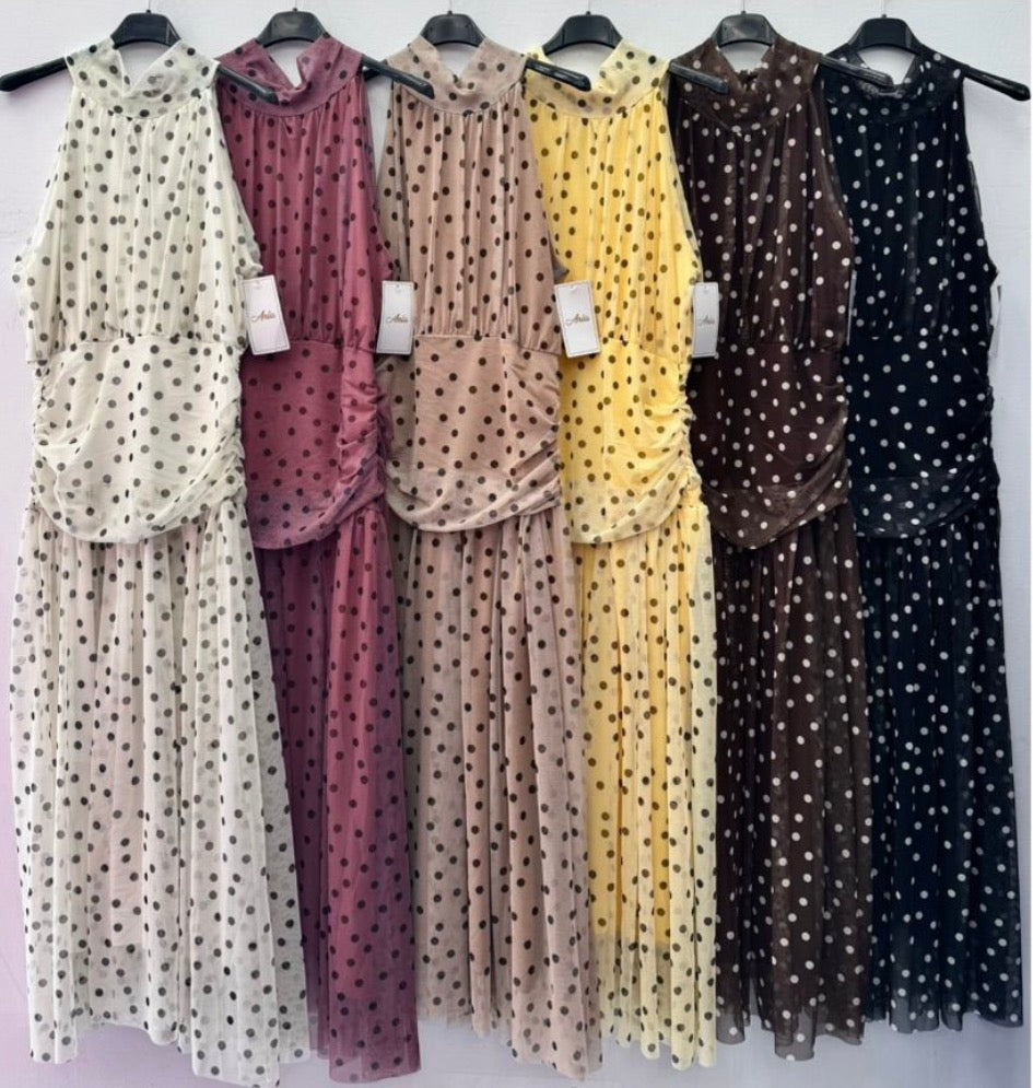 Vestido de gasa lunaritos