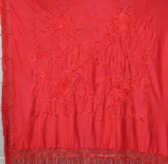 Mantoncillo cuadrado rojo