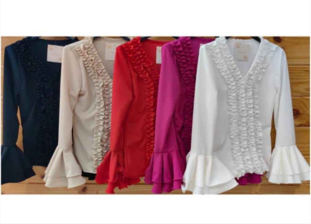 Flamenco shirt with ruffles