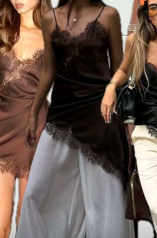 Blusón lencero encaje