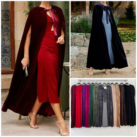 Capa aterciopelada larga