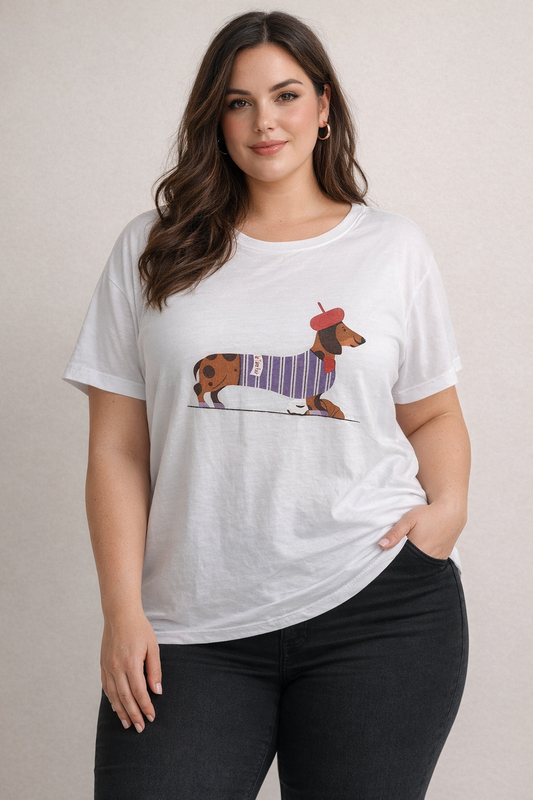 Camiseta perro francés