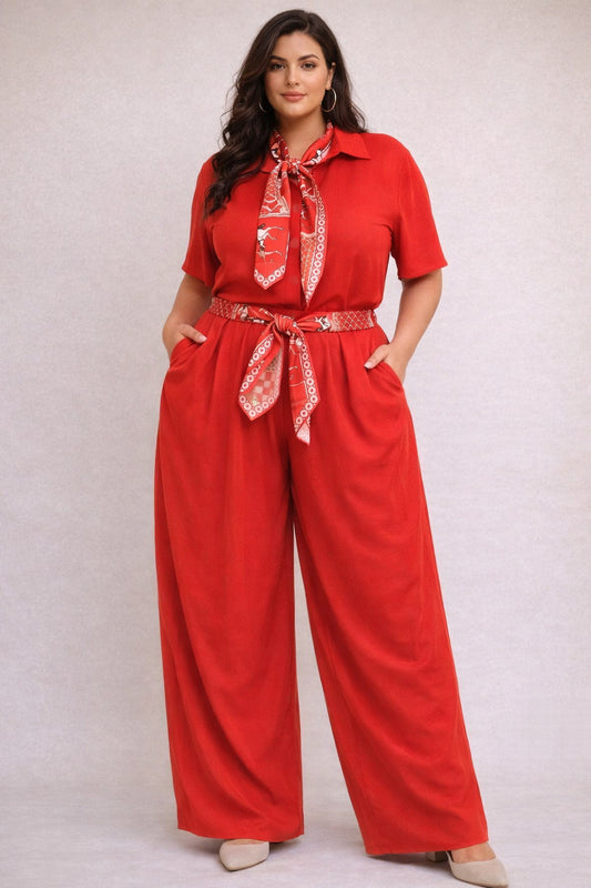 Conjunto blusa y pantalón pañuelos
