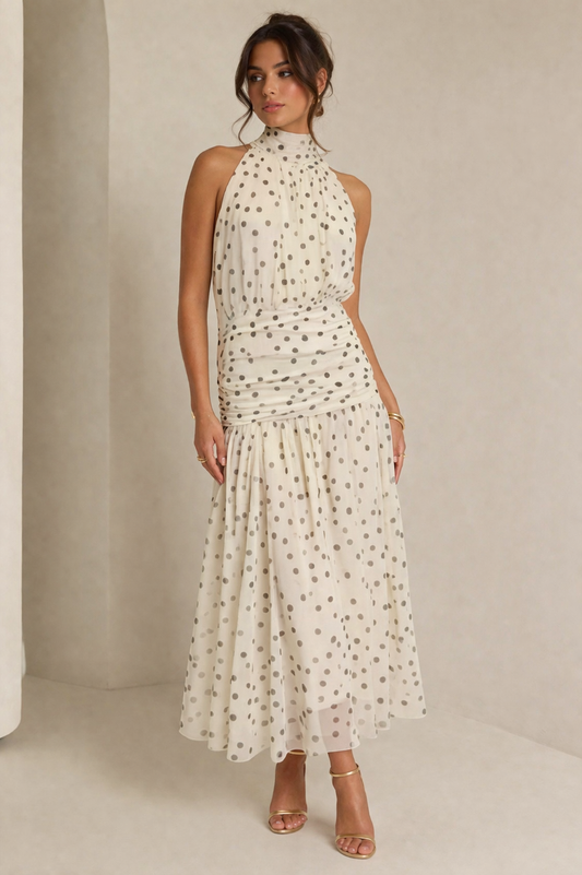 Vestido de gasa lunaritos