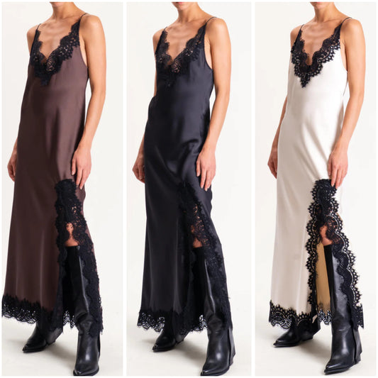 Vestido lencero largo