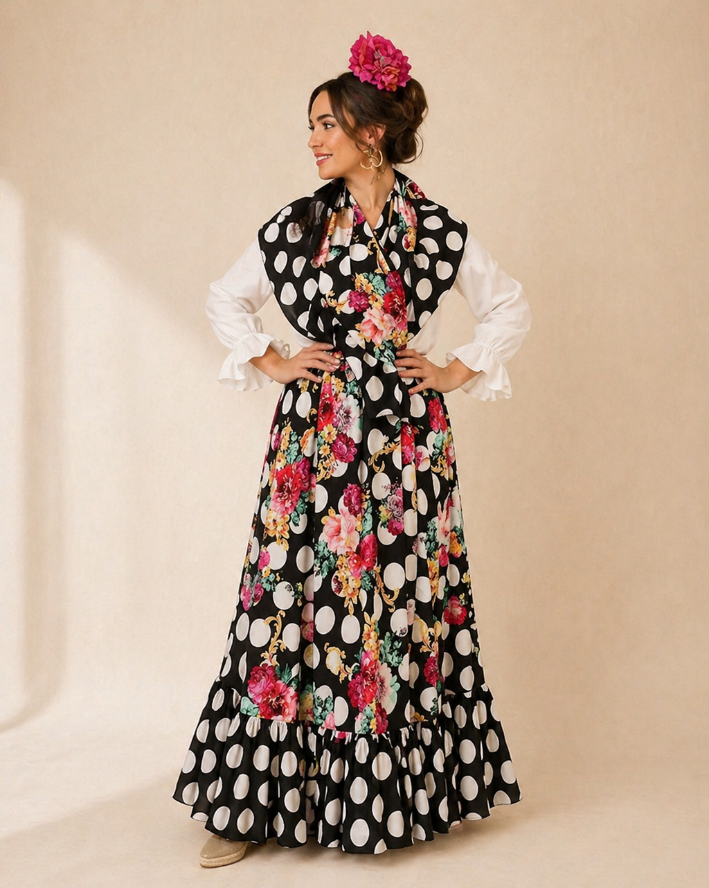Conjunto Falda y Piquillo - Flores