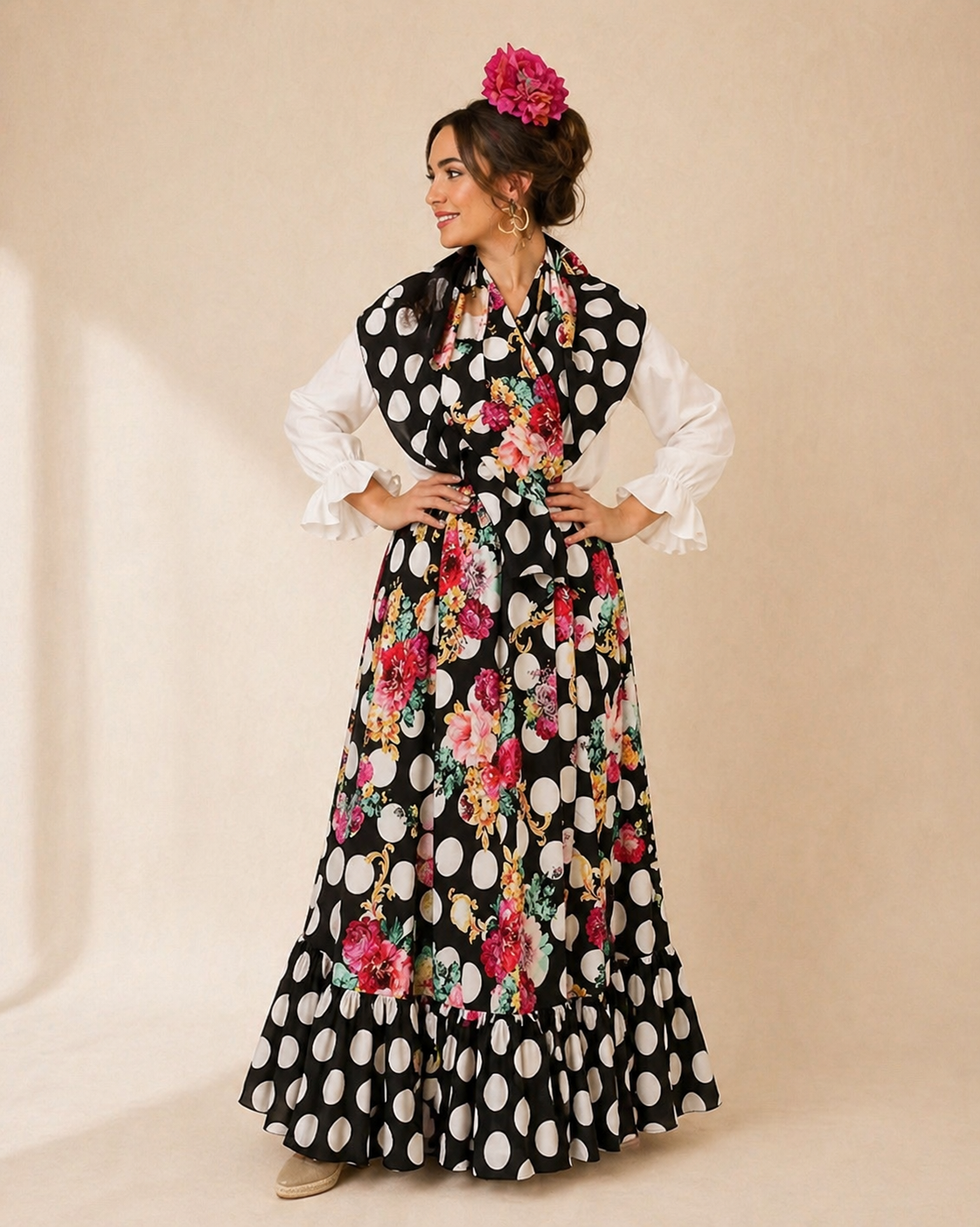 Conjunto Falda y Piquillo - Flores