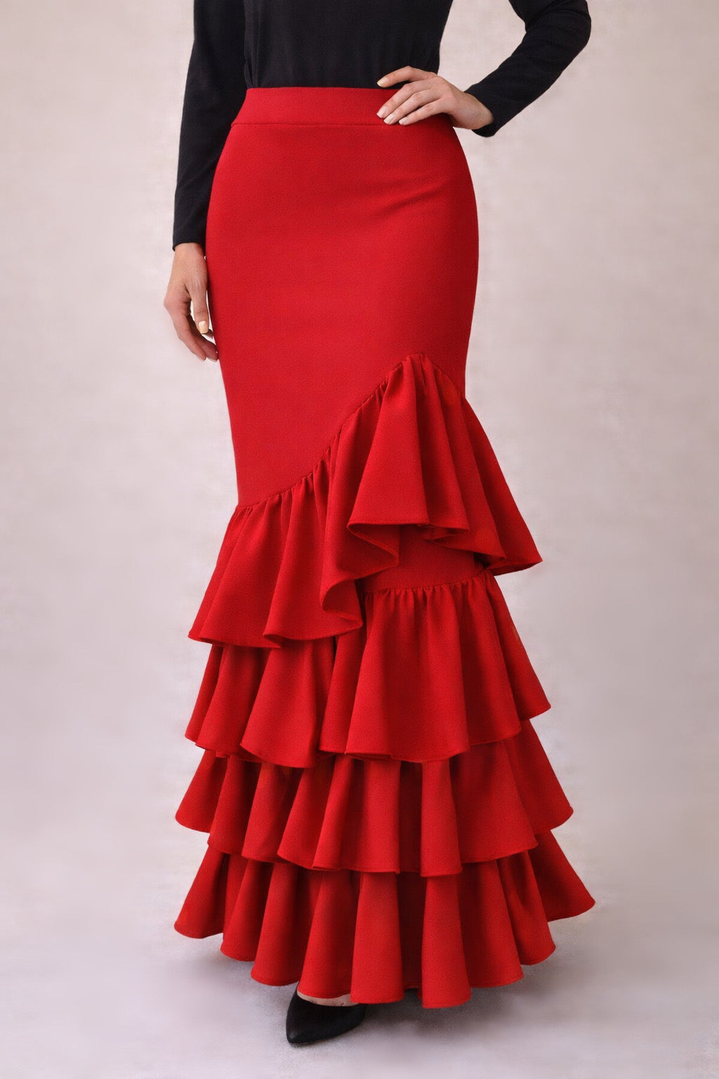 Falda flamenca lisa