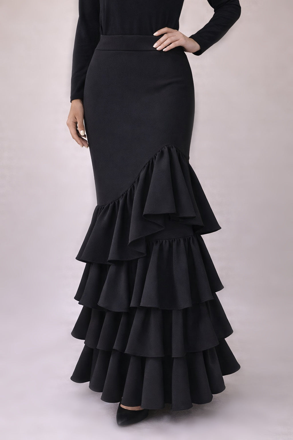 Falda flamenca lisa