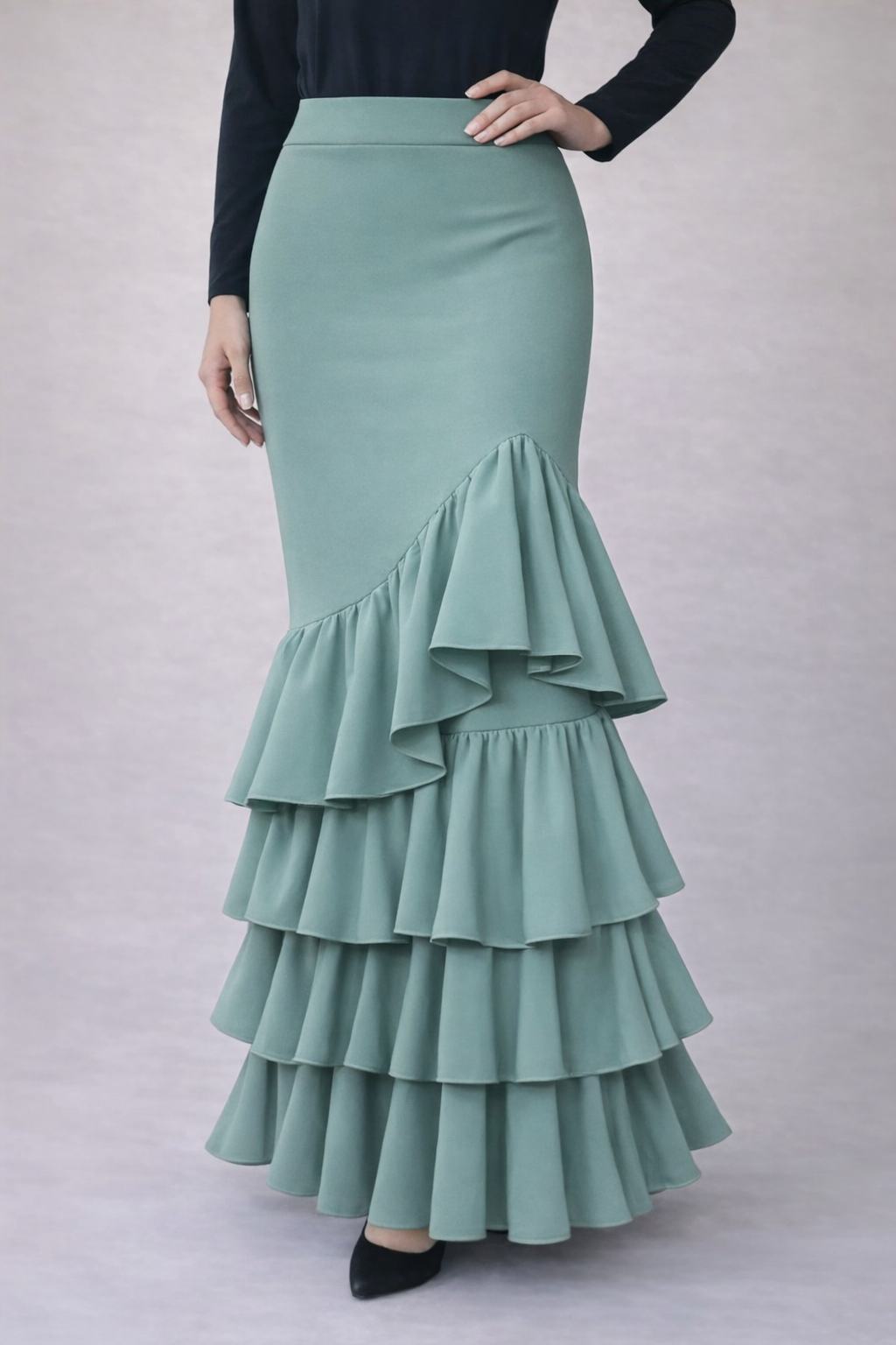 Falda flamenca lisa