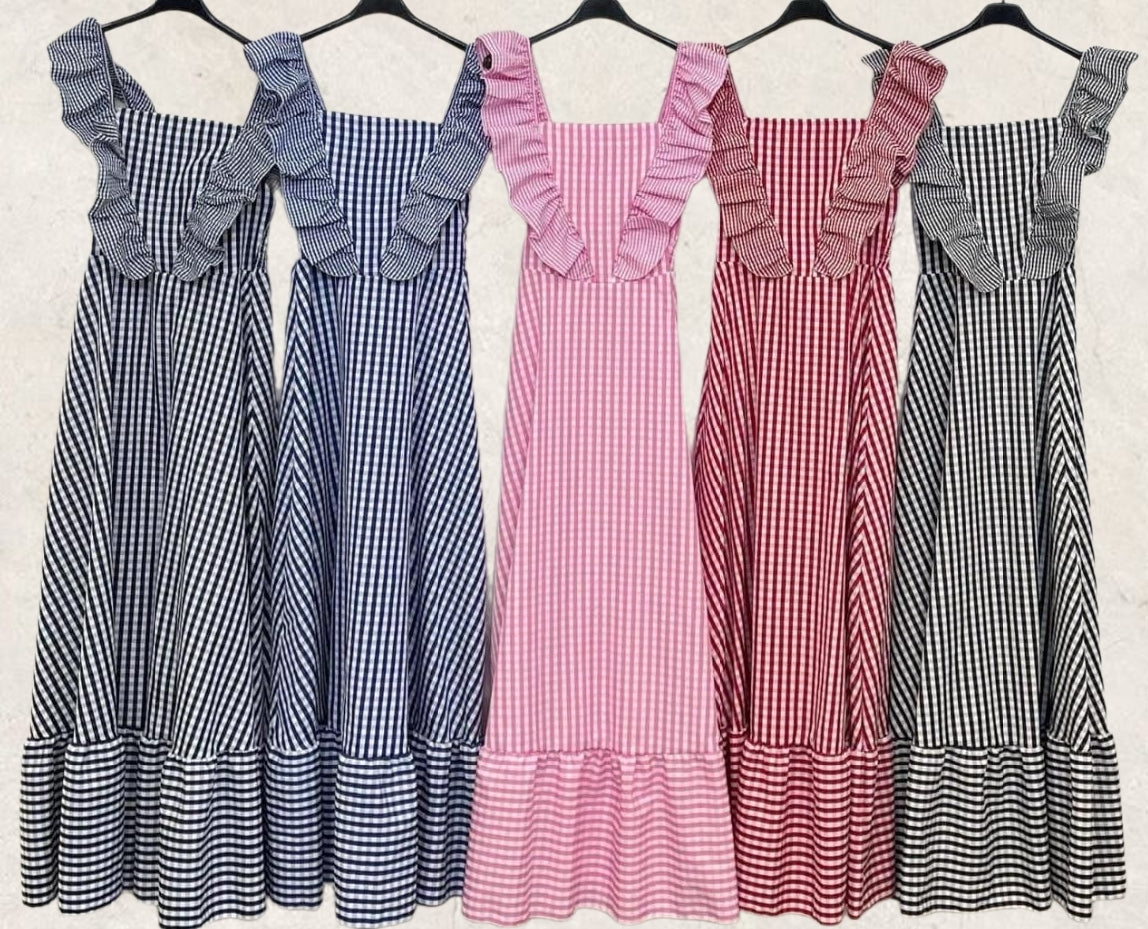 Bata flamenca Vichy Tirantes