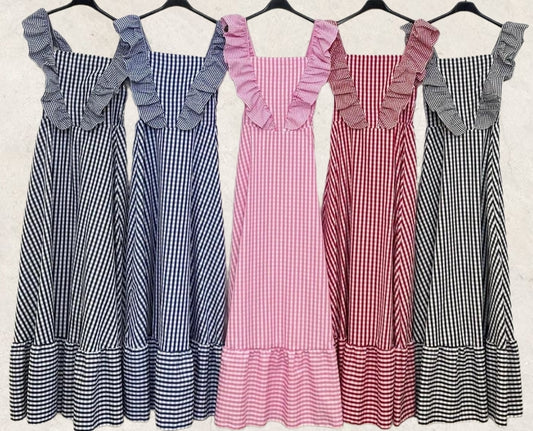 Bata flamenca Vichy Tirantes