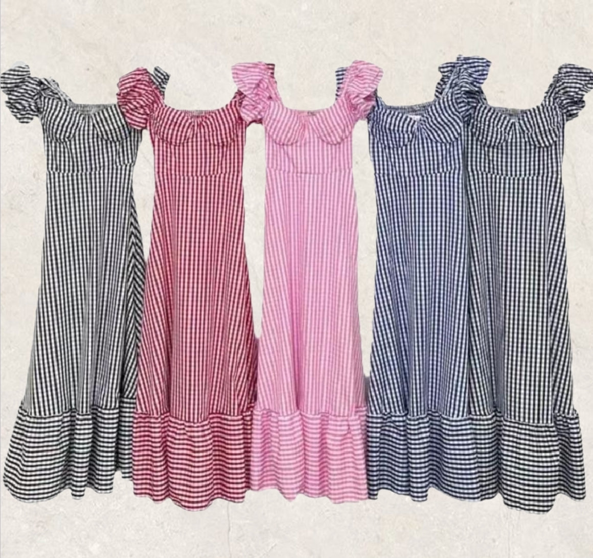 Bata flamenca Vichy Cascos